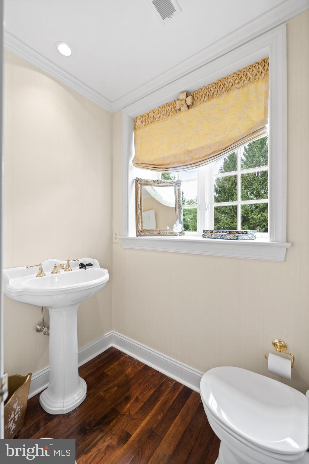 599 Longchamps Drive Wayne, PA 19087 - Photo 12 of 35 a bathroom with a sink a toilet and a window