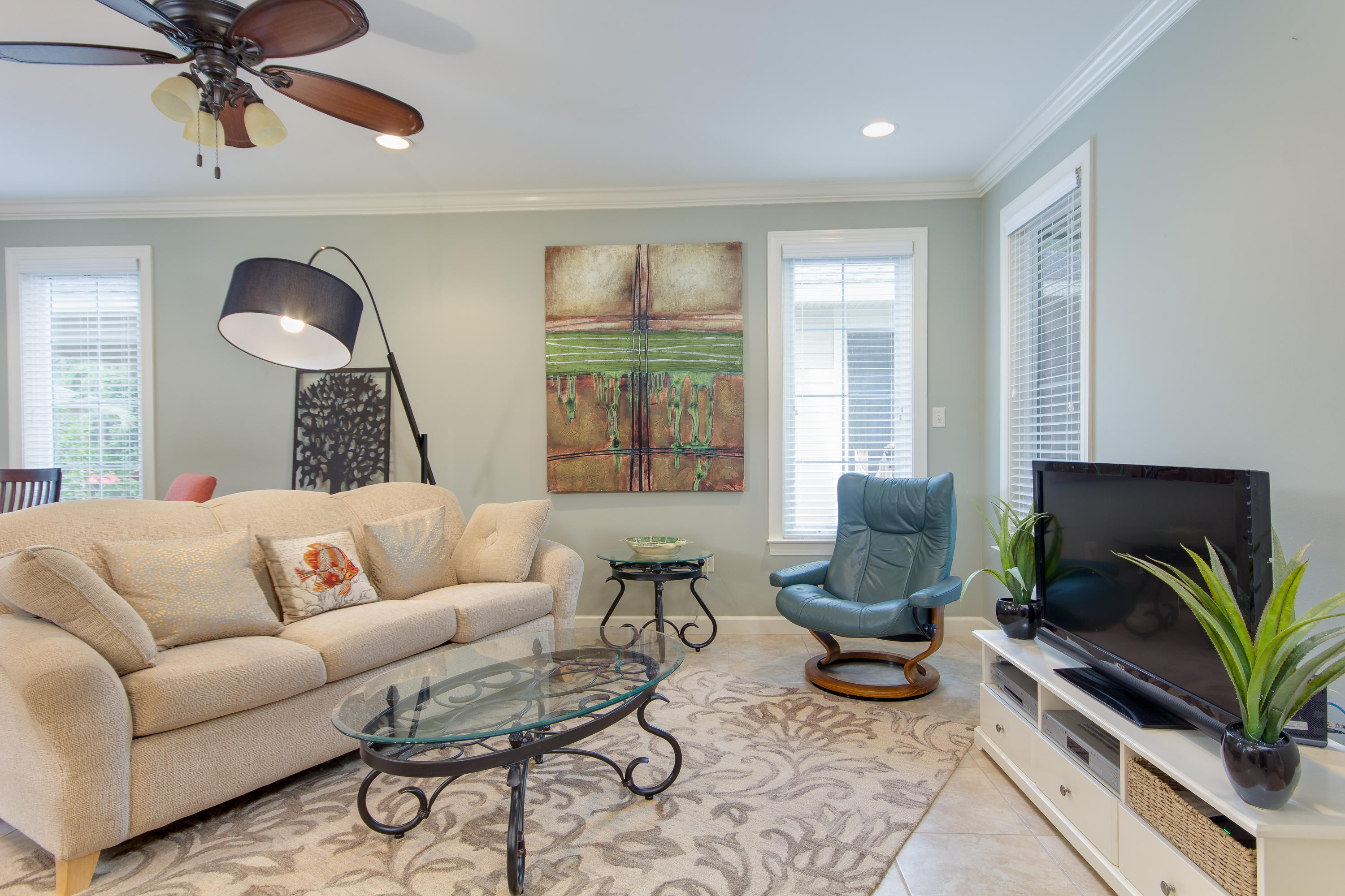 240 South Zander Way Santa Rosa Beach, FL 32459 - Photo 4 of 19 a living room with furniture and a large window