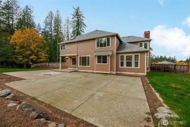 a house view with a garden space