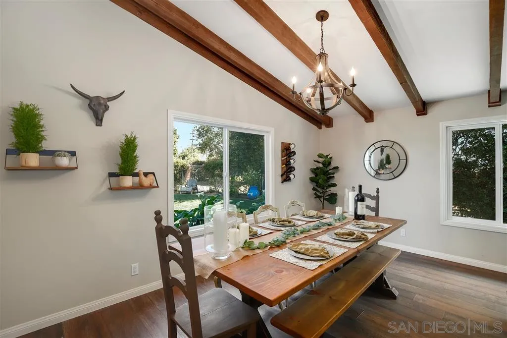 1285 Palomino Road Fallbrook, CA 92028 - Photo 6 of 25 a view of a dining room with furniture window and wooden floor