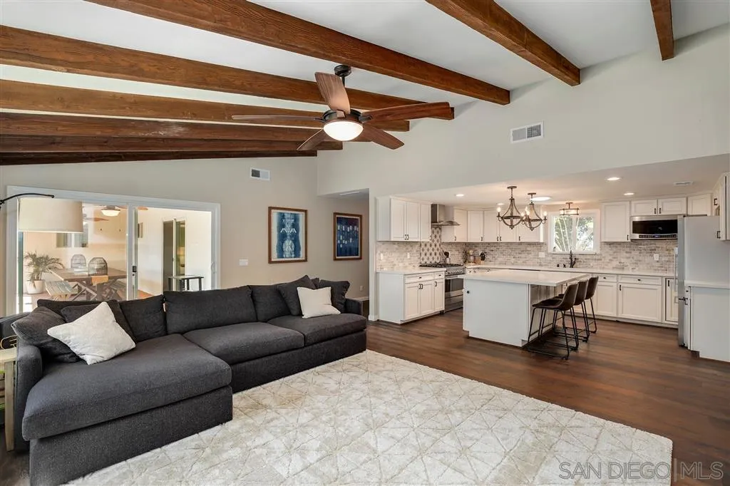 1285 Palomino Road Fallbrook, CA 92028 - Photo 9 of 25 a living room with furniture and kitchen view
