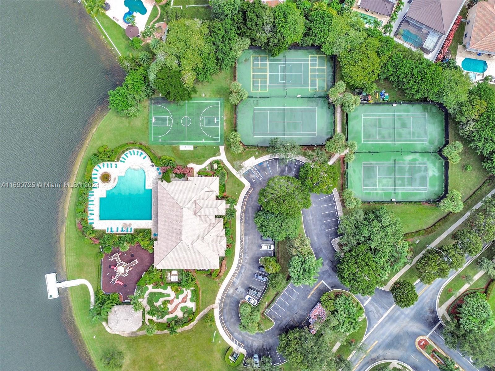 2497 Southwest 163rd Avenue Miramar, FL 33027 - Photo 47 of 50 an aerial view of residential house with outdoor space and swimming pool