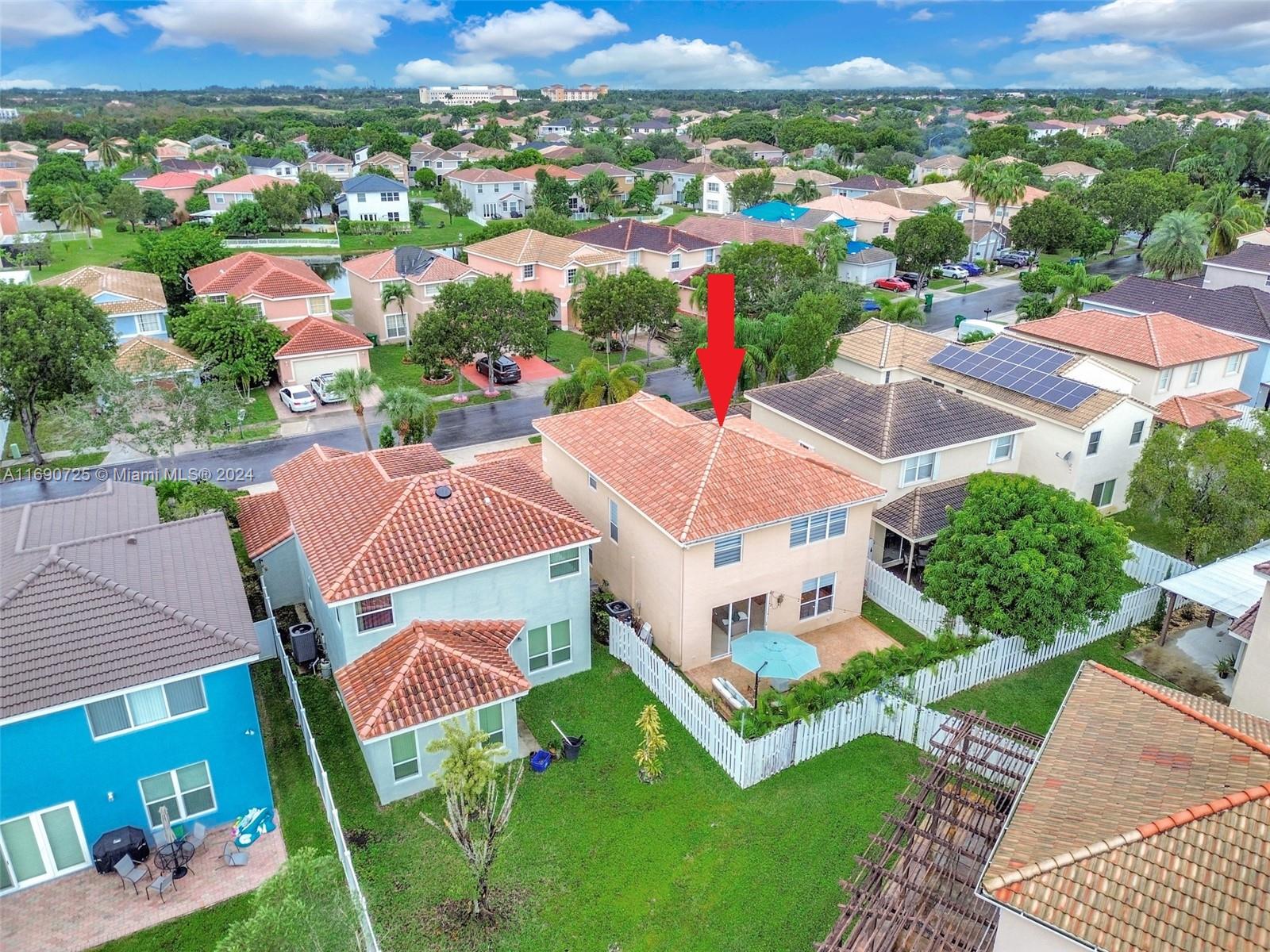 2497 Southwest 163rd Avenue Miramar, FL 33027 - Photo 49 of 50 an aerial view of residential houses with outdoor space and parking