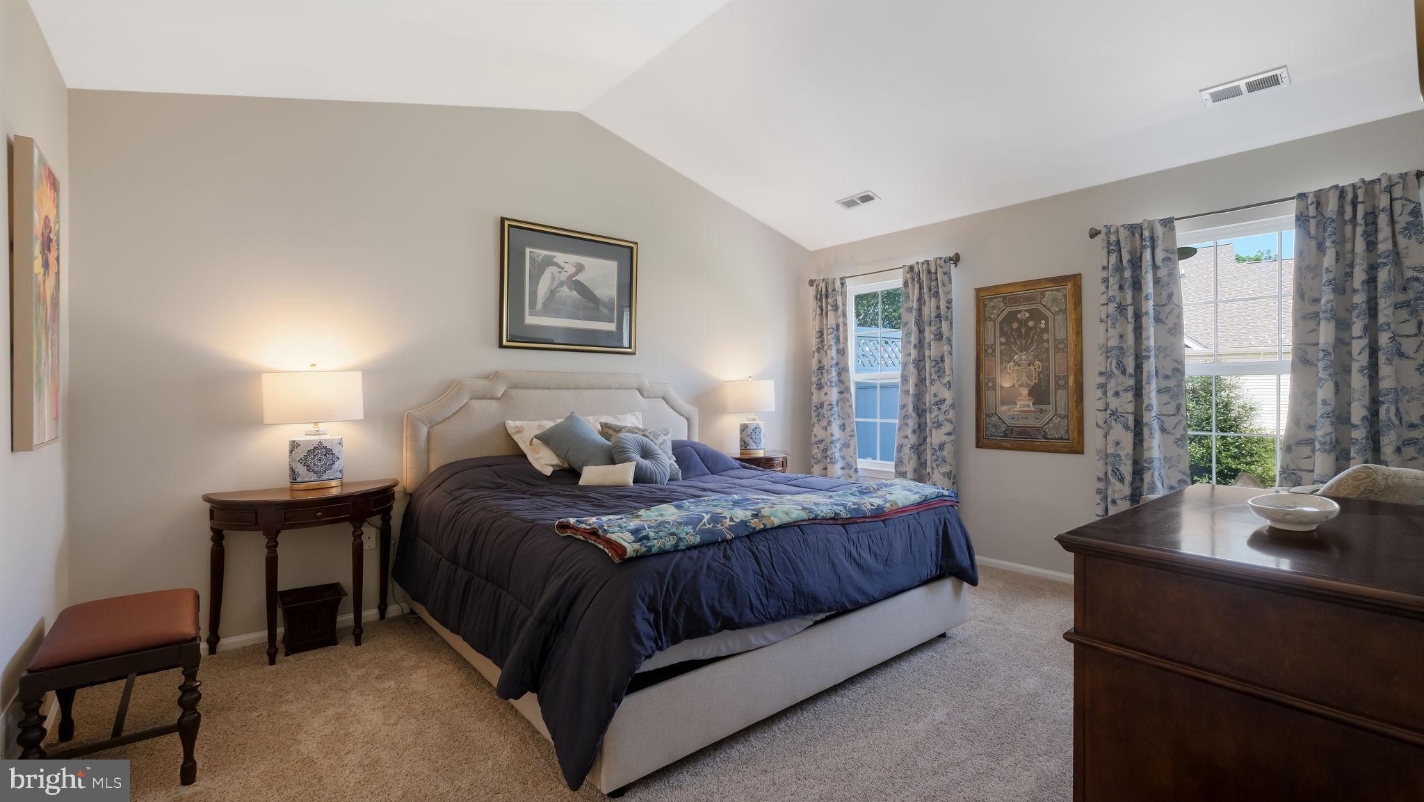163 Progress Drive Doylestown, PA 18901 - Photo 21 of 35 Main floor primary bedroom with vaulted ceilings.