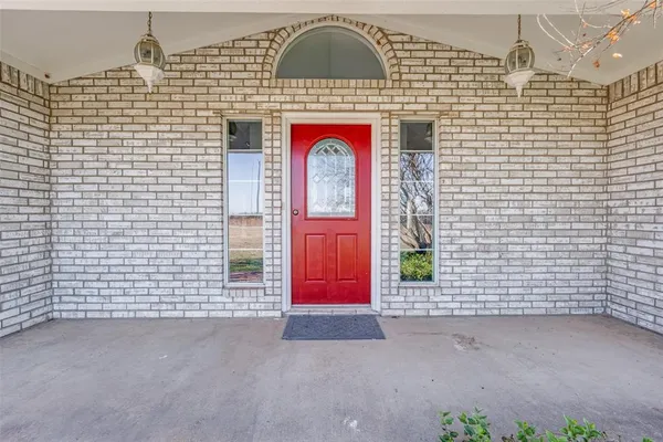 a view of front door of house