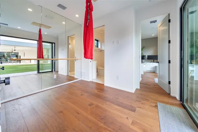 a kitchen with a table and chairs