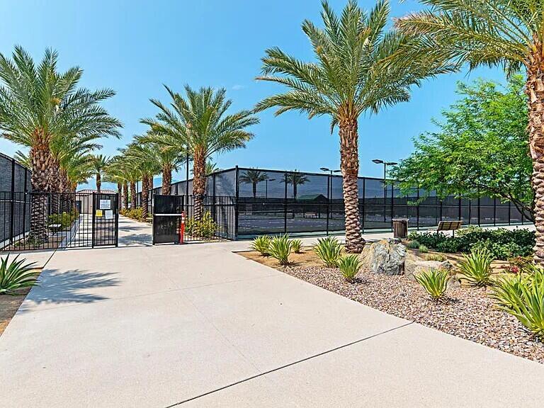 41867 Regona Road Indio, CA 92203 - Photo 63 of 65 a view of backyard with swimming pool and seating area