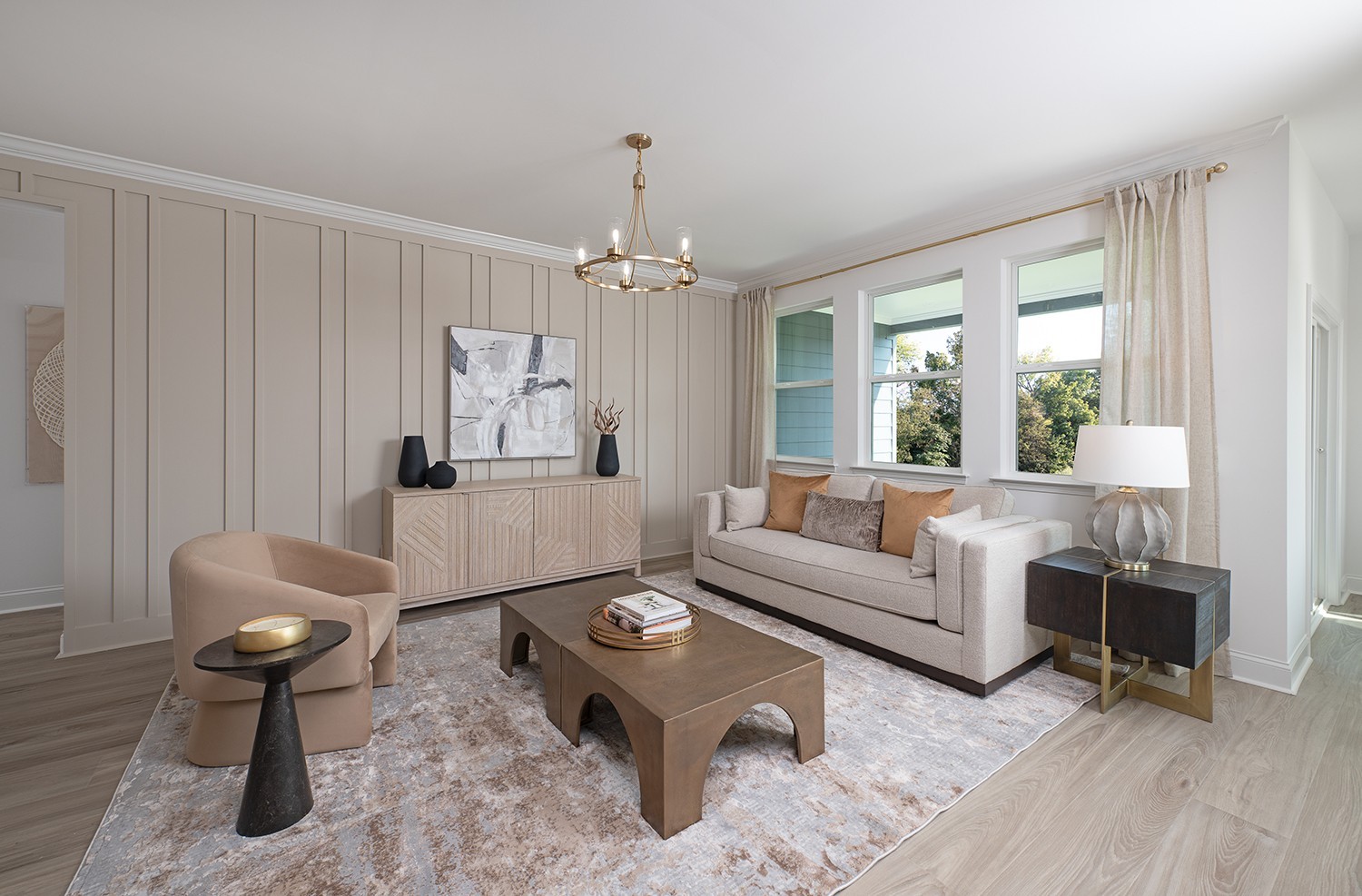 151 Emeline Way Mount Juliet, TN 37122 - Photo 9 of 51 a living room with furniture a table and a chandelier