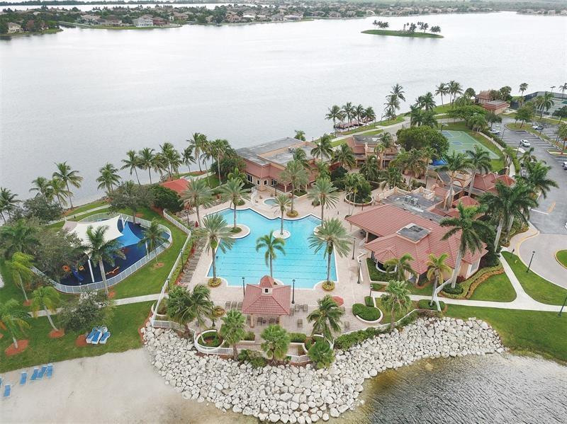 19471 Southwest 39th Street Miramar, FL 33029 - Photo 39 of 50 an aerial view of a house with a lake view