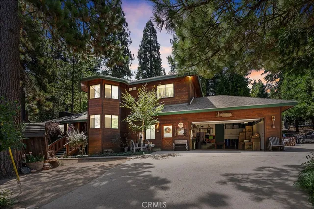 a view of a chairs and a garage