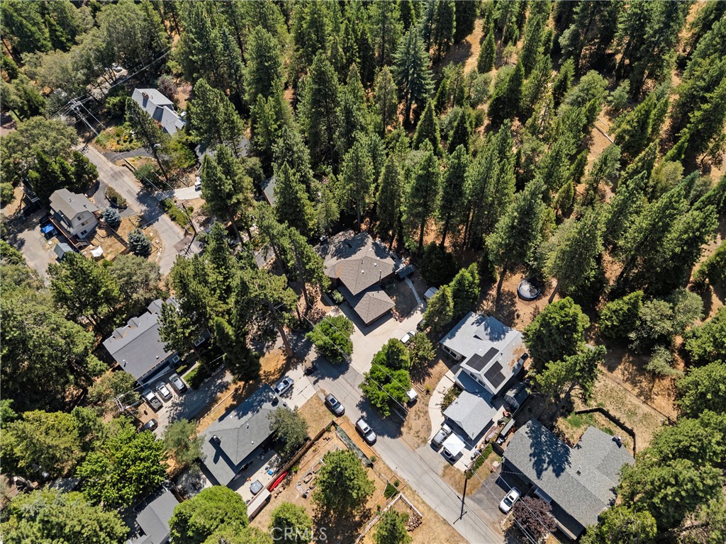 116 Pine Ridge Road Crestline, CA 92325 - Photo 35 of 35 an aerial view of residential house with outdoor space and trees all around