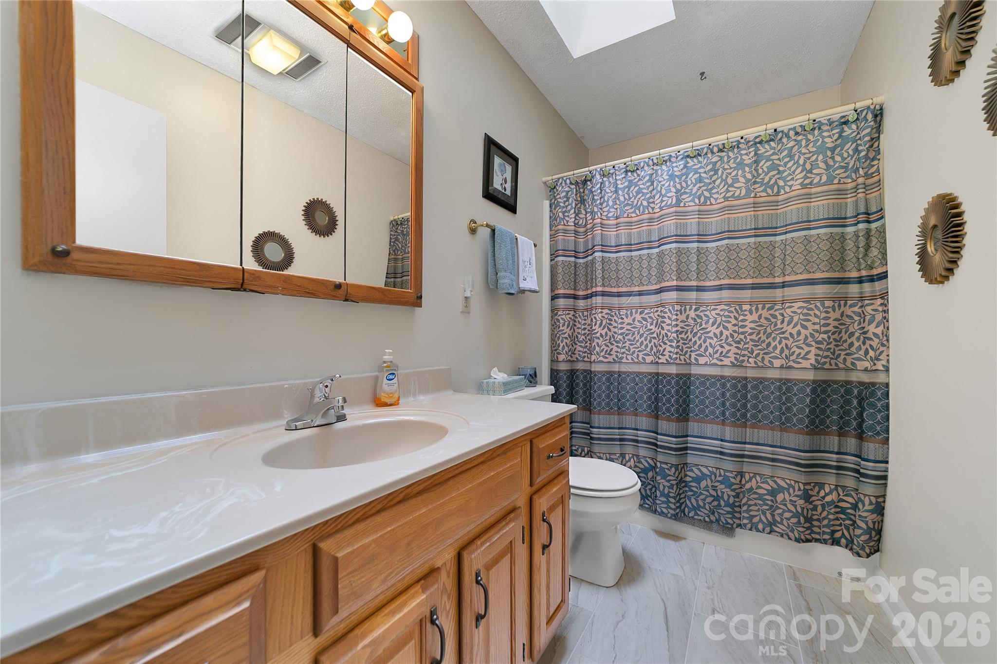 239 Three Mile Knob Road Pisgah Forest, NC 28768 - Photo 33 of 48 a bathroom with a sink a toilet and shower