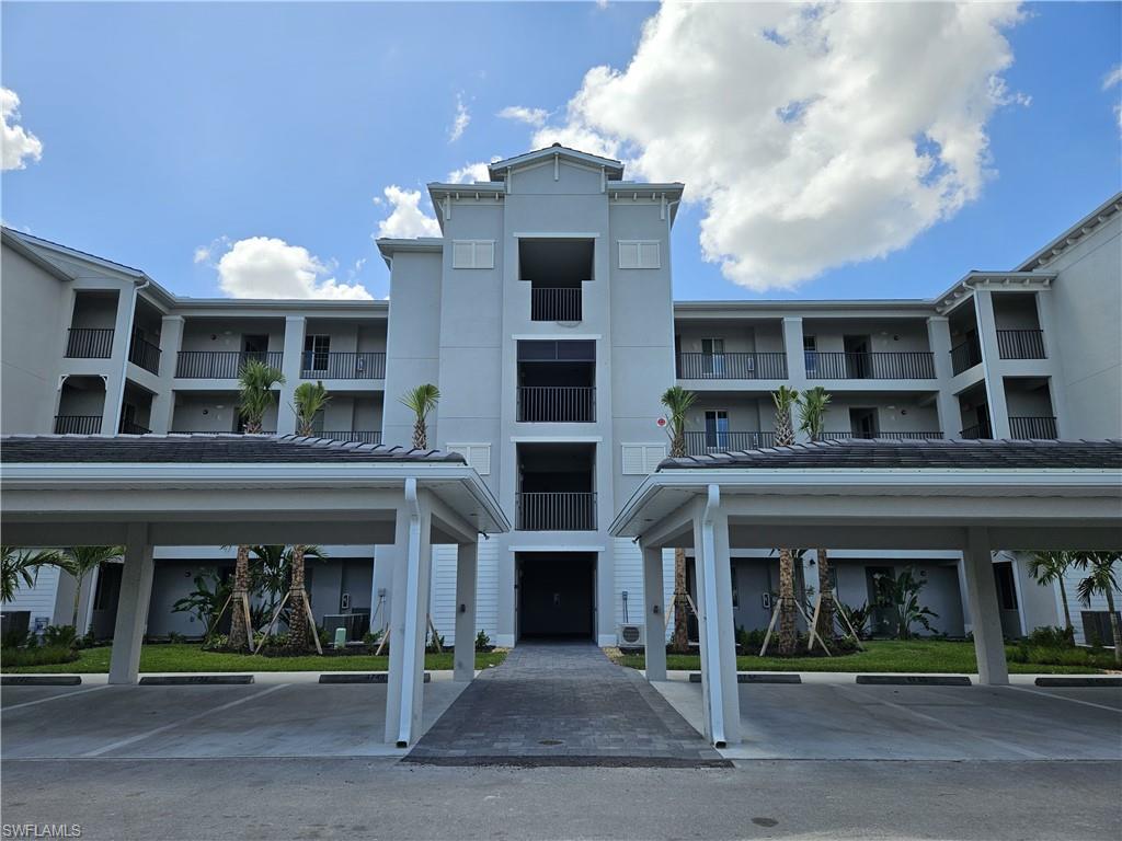 a front view of a building