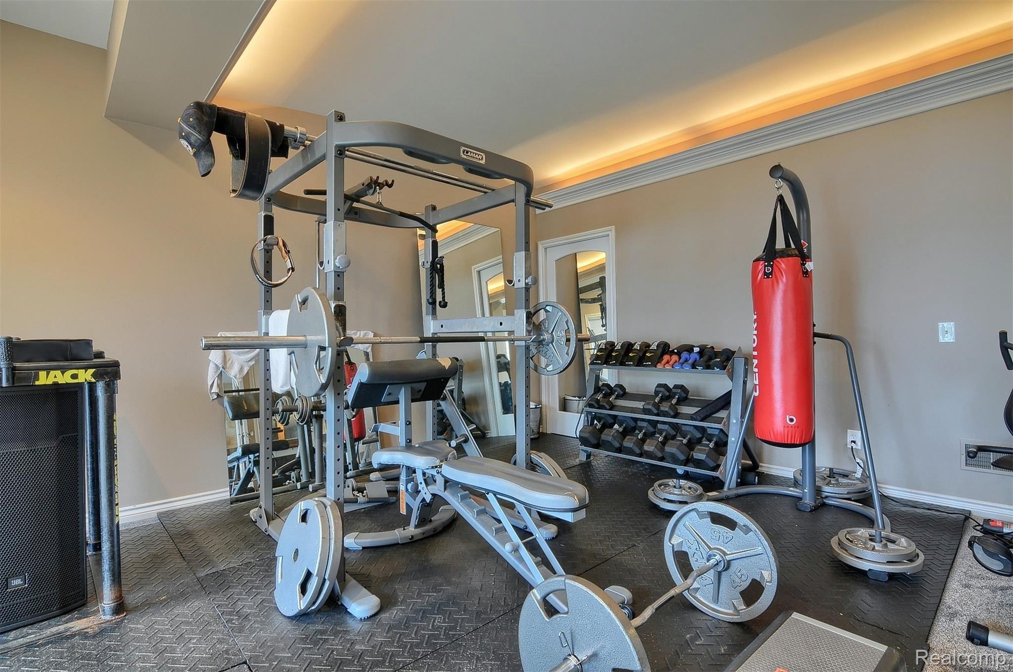 8311 Waumegah Road Clarkston, MI 48348 - Photo 46 of 61 49-Finished-Lower-Level-Fitness-Room.jpg