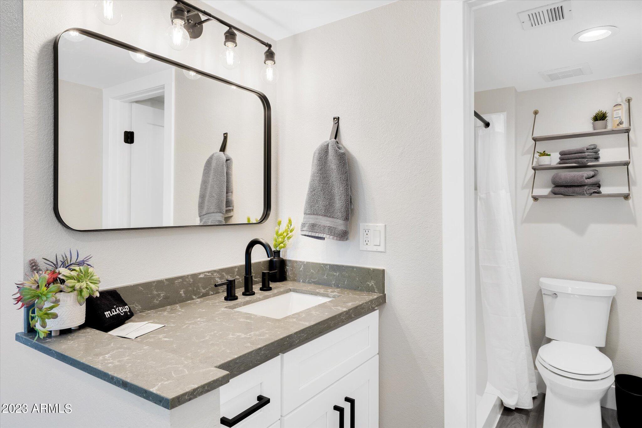 533 West Guadalupe Road, Unit 1024 Mesa, AZ 85210 - Photo 37 of 60 a bathroom with a sink and a mirror