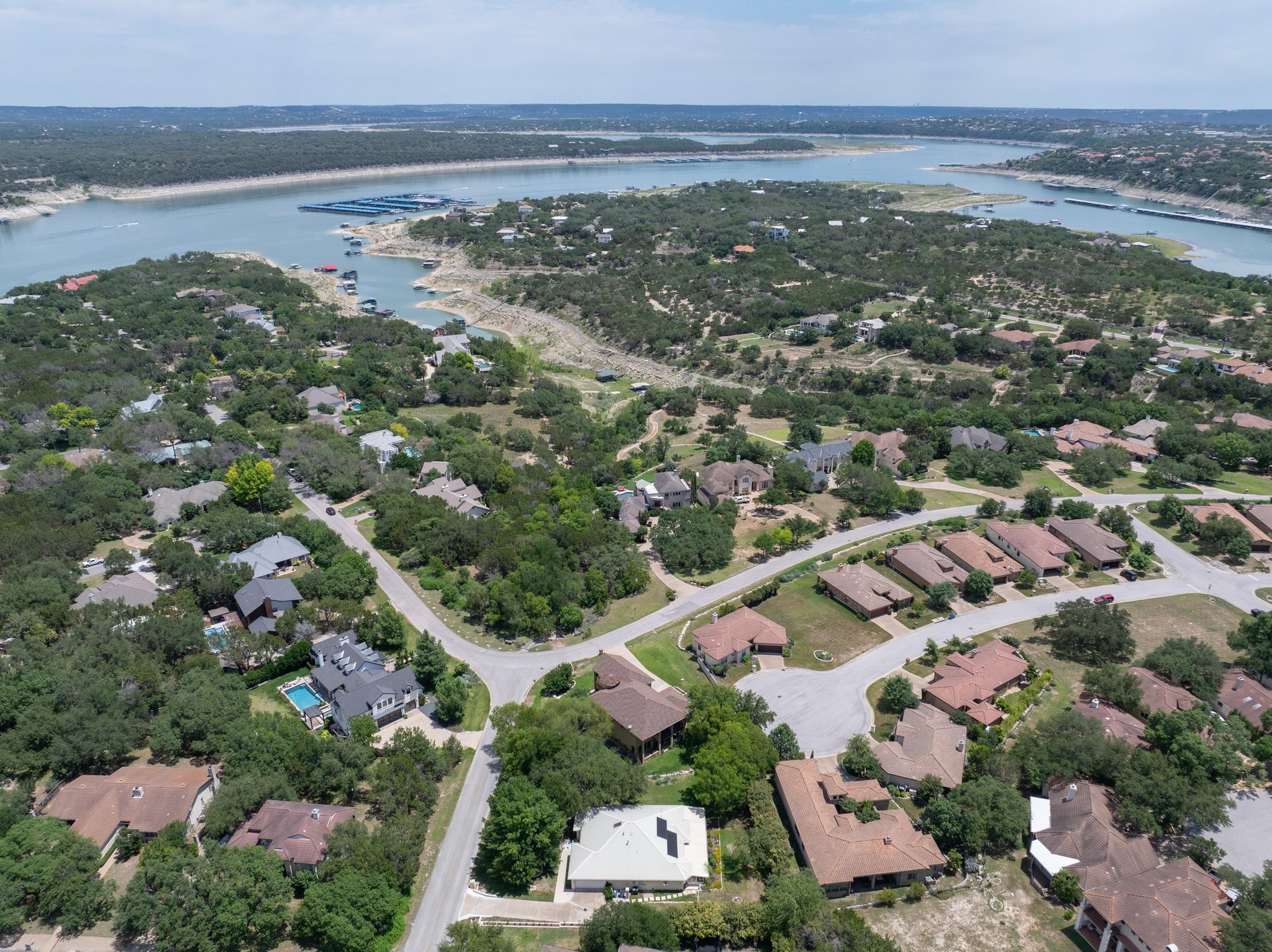 606 Explorer Lakeway, TX 78734 - Photo 28 of 29 Aerial perspective taken earlier this summer shows the close proximity of Explorer to Lake Travis just minutes away!