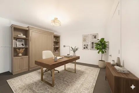 a view of a hallway with staircase