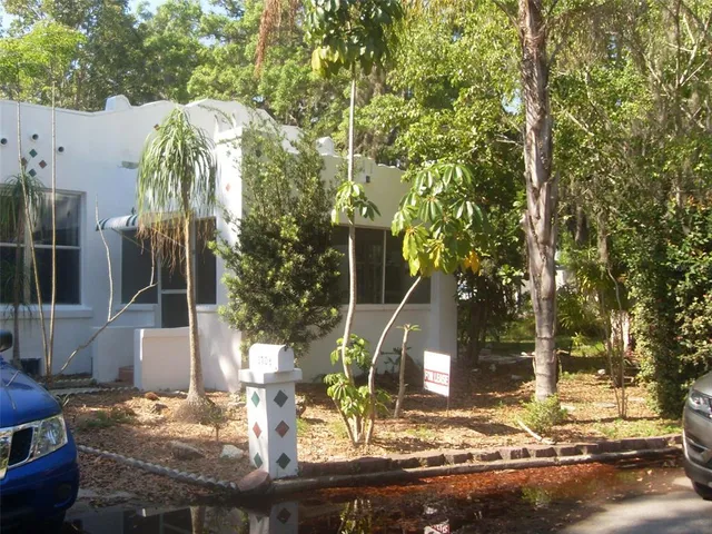 a backyard of a house