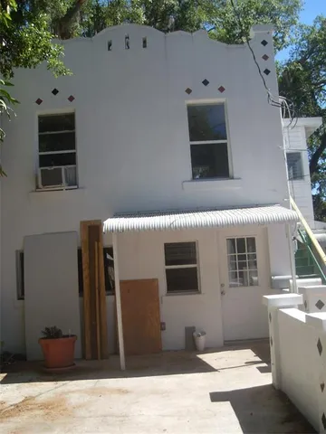 a view of bath tub sitting in a bathroom