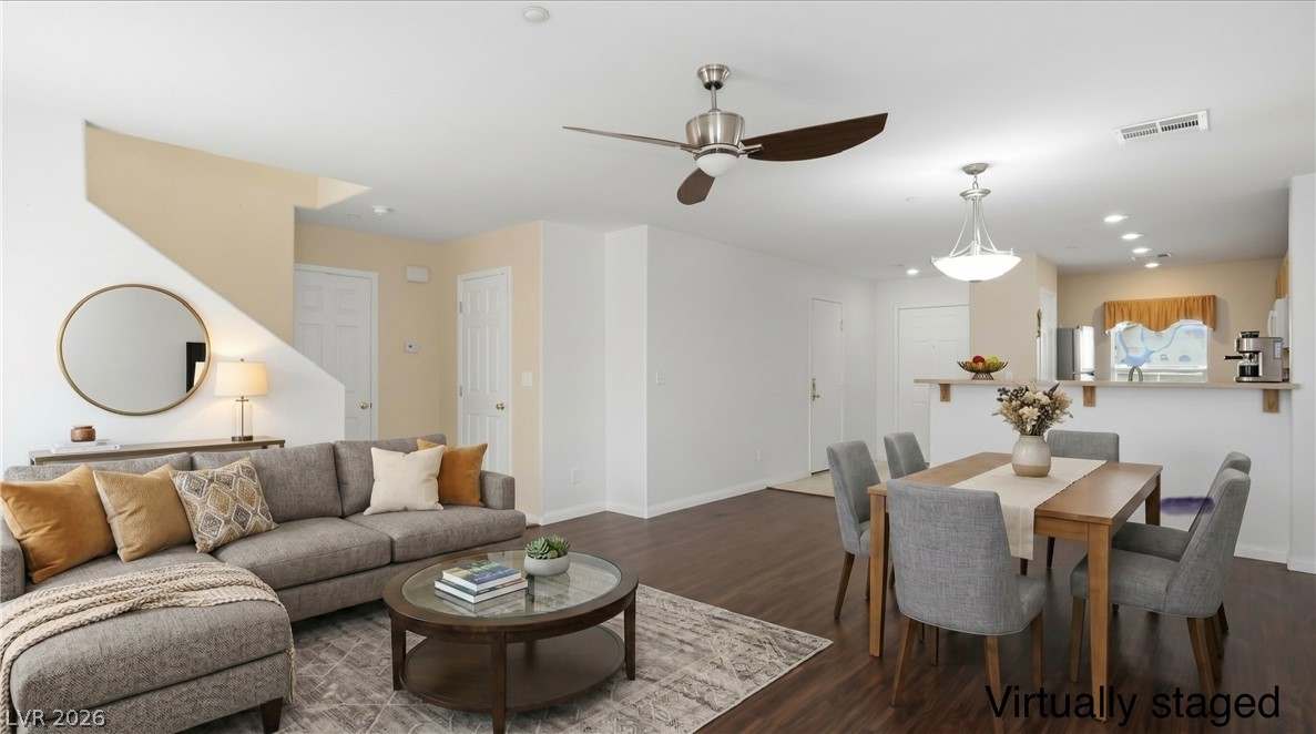 1172 Gecko Road Henderson, NV 89002 - Photo 2 of 30 Virtually staged living/dining area showing you the potential this home has!