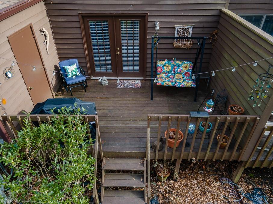 3843 Johnson Street, Unit D High Point, NC 27265 - Photo 26 of 29 Rear deck with additional storage room