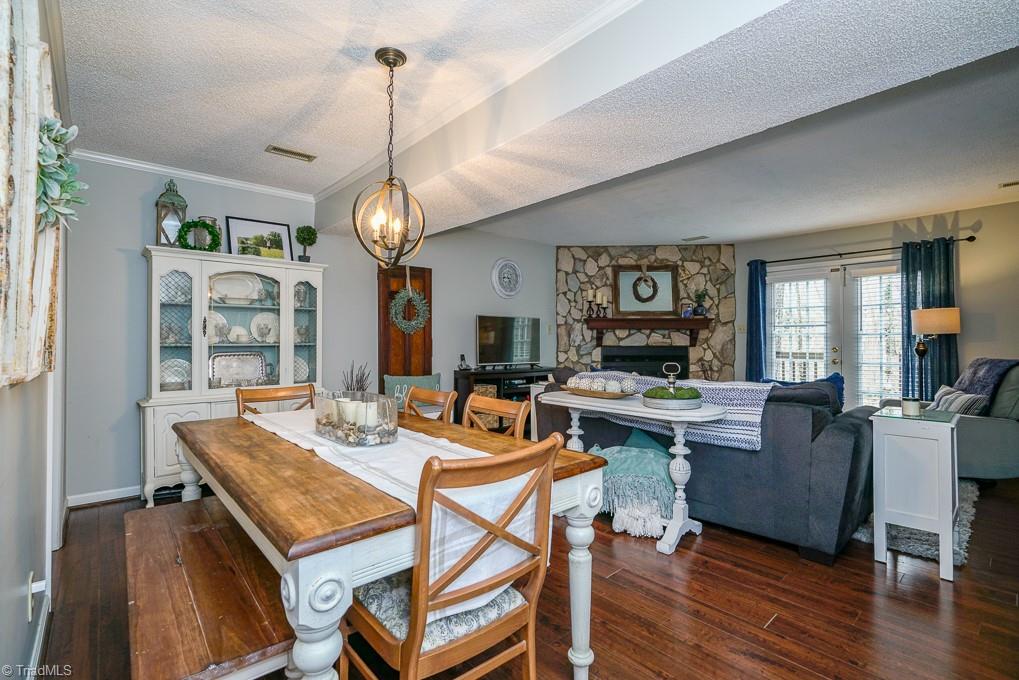 3843 Johnson Street, Unit D High Point, NC 27265 - Photo 5 of 29 open plan living and dining areas. French doors lead to back deck