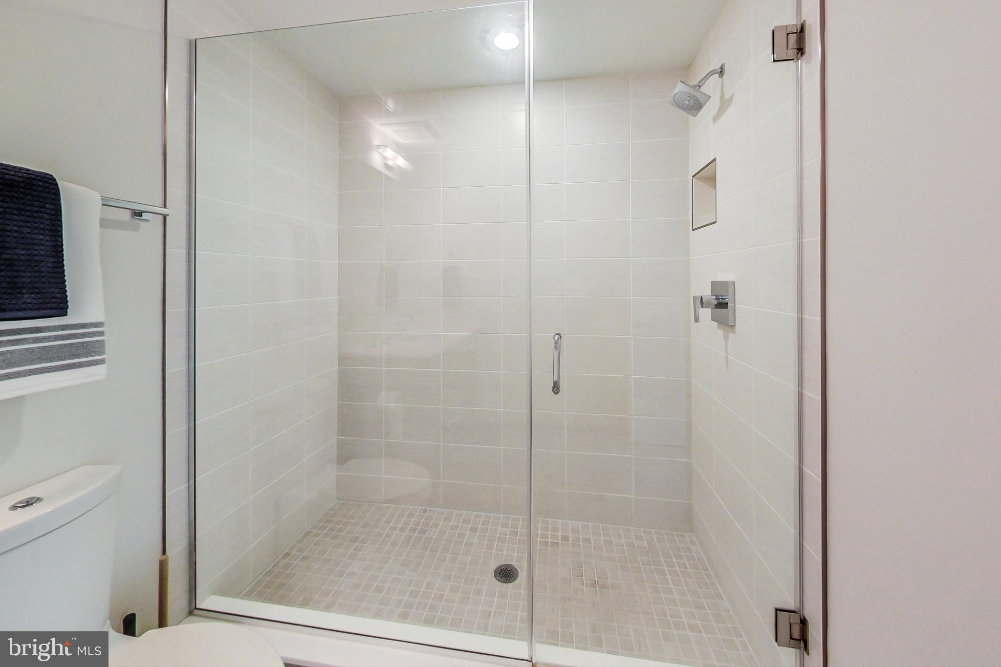 3035 15th Street Northwest, Unit 105 Washington, DC 20009 - Photo 26 of 50 Sleek, modern shower with elegant tiles.