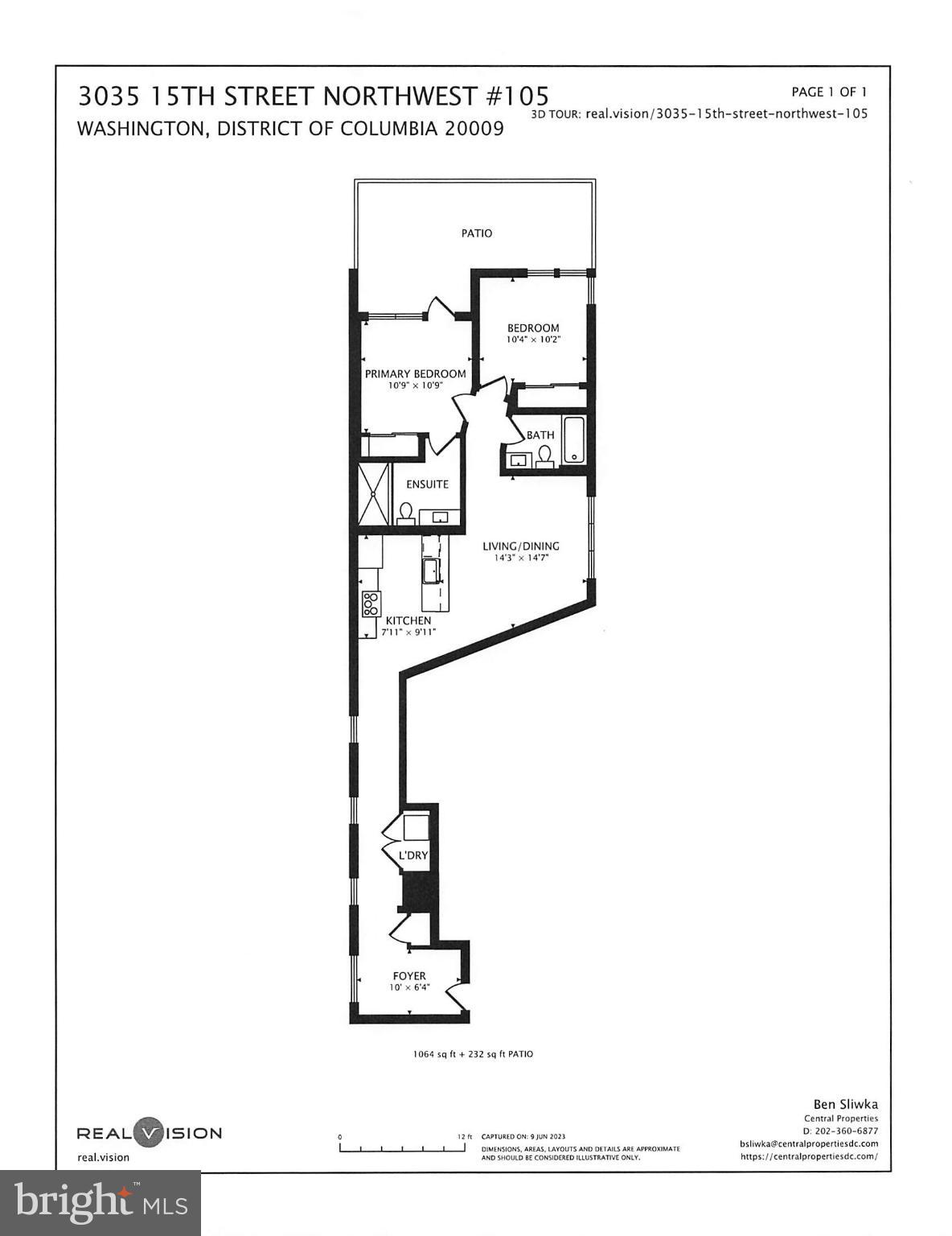 3035 15th Street Northwest, Unit 105 Washington, DC 20009 - Photo 50 of 50 FLoor Plan