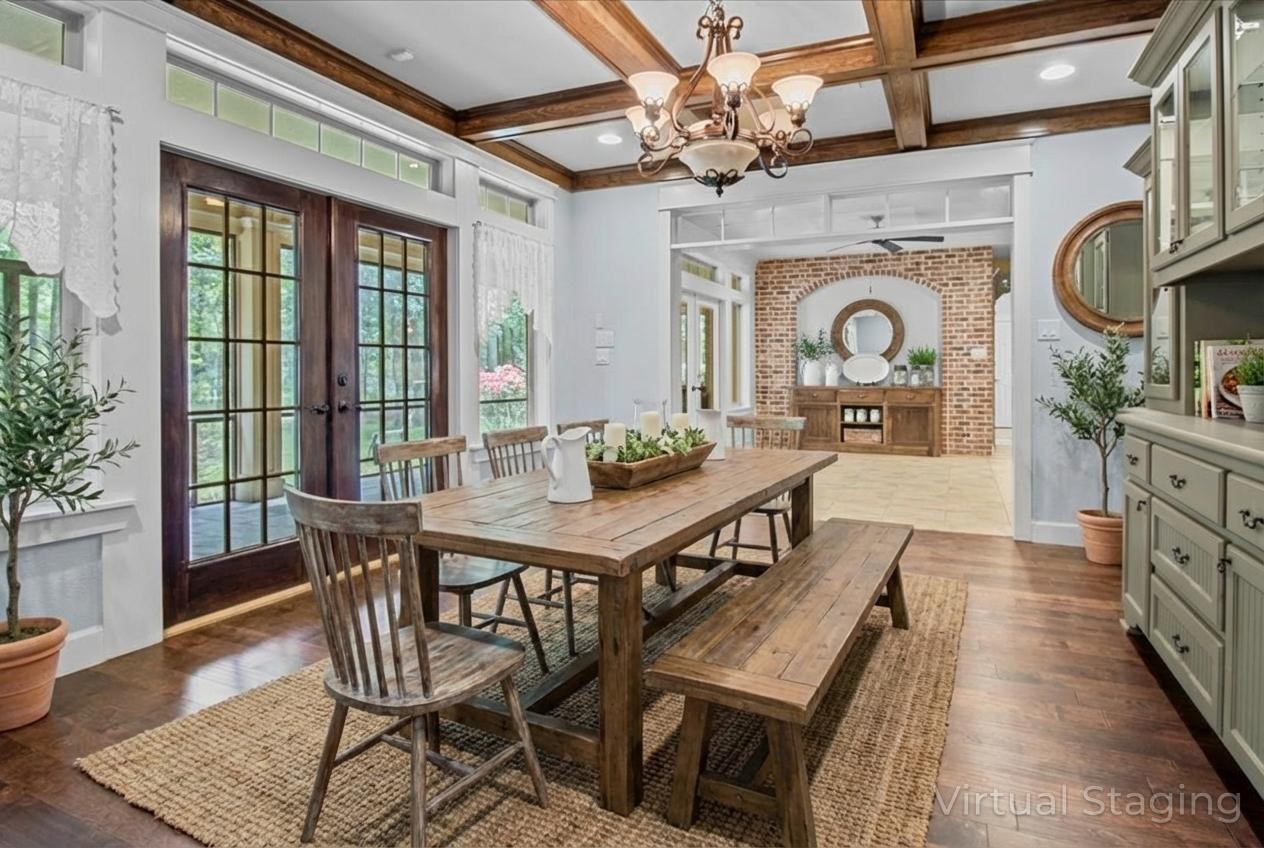 28822 Village Bend Magnolia, TX 77355 - Photo 7 of 45 a view of a dining room with furniture window and wooden floor