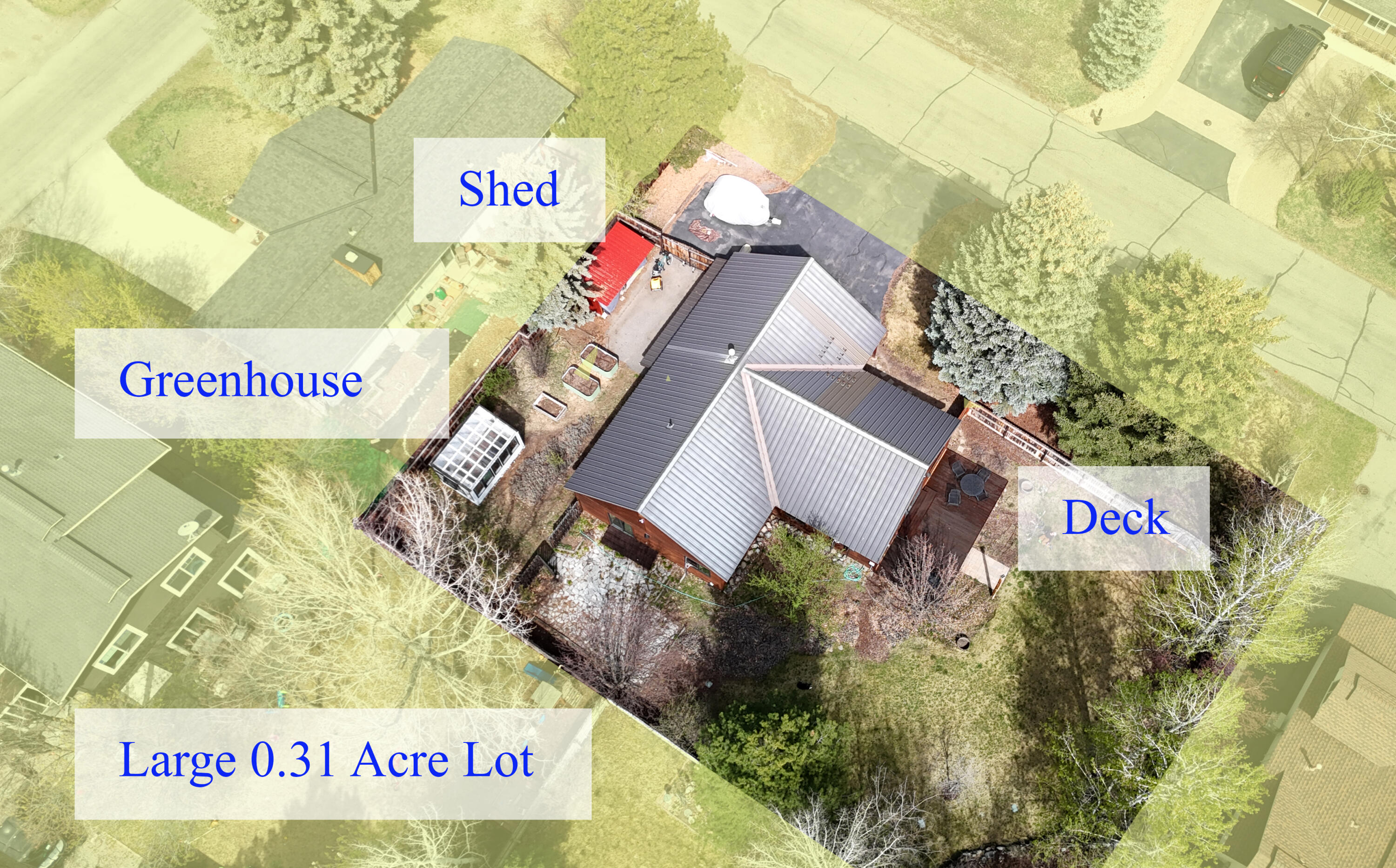 541 Shoshone Drive Hailey, ID 83333 - Photo 2 of 42 541 Shoshone Aerial- labels
