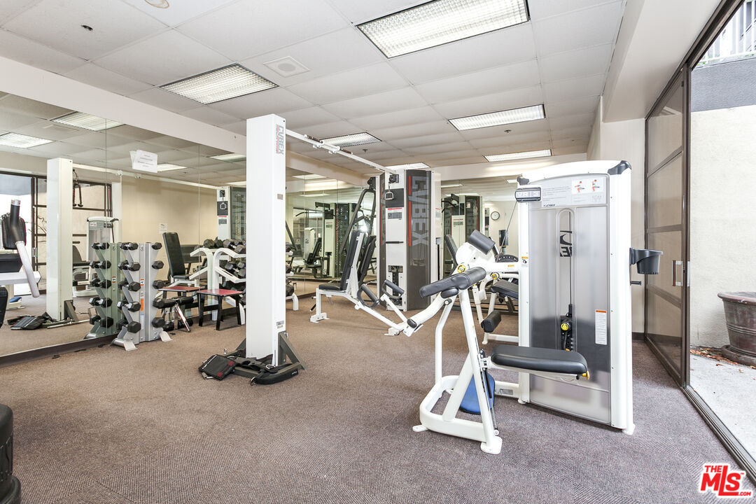 600 West 9th Street, Unit 805 Los Angeles, CA 90015 - Photo 23 of 28 a view of a room with gym equipment