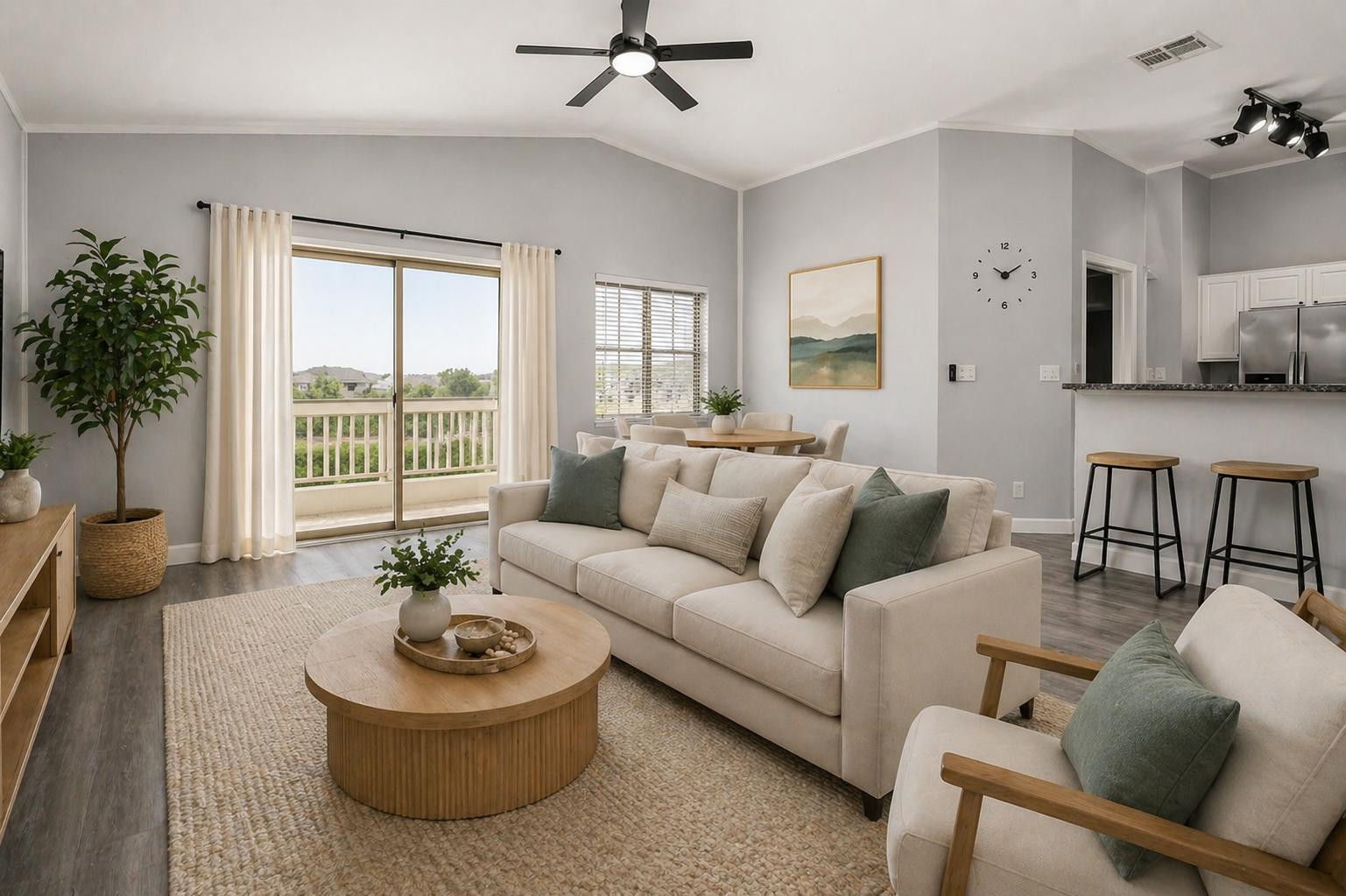 1350 South Greenfield Road, Unit 2205 Mesa, AZ 85206 - Photo 5 of 42 a living room with furniture and a large window