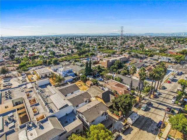 an aerial view of a city