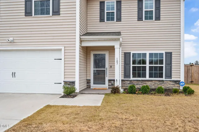 a front view of a house