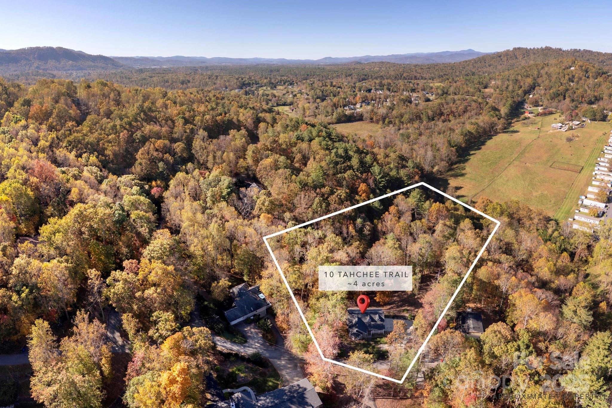 10 Tahchee Trail Fletcher, NC 28732 - Photo 47 of 48 an aerial view of a house with a mountain