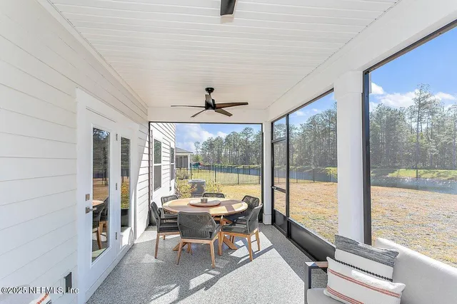 a outdoor space with furniture