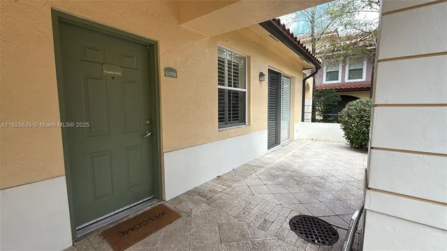 front view of a house with a outdoor space