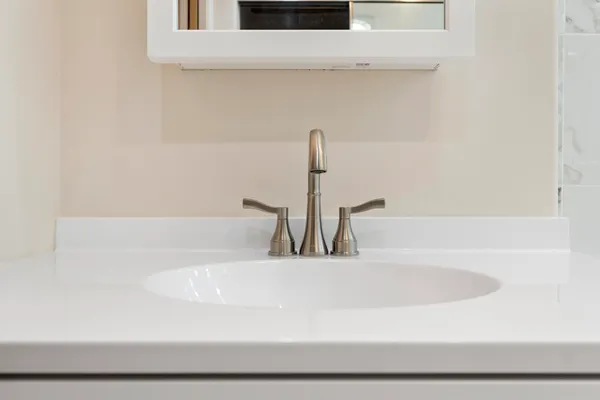 a close view of sink