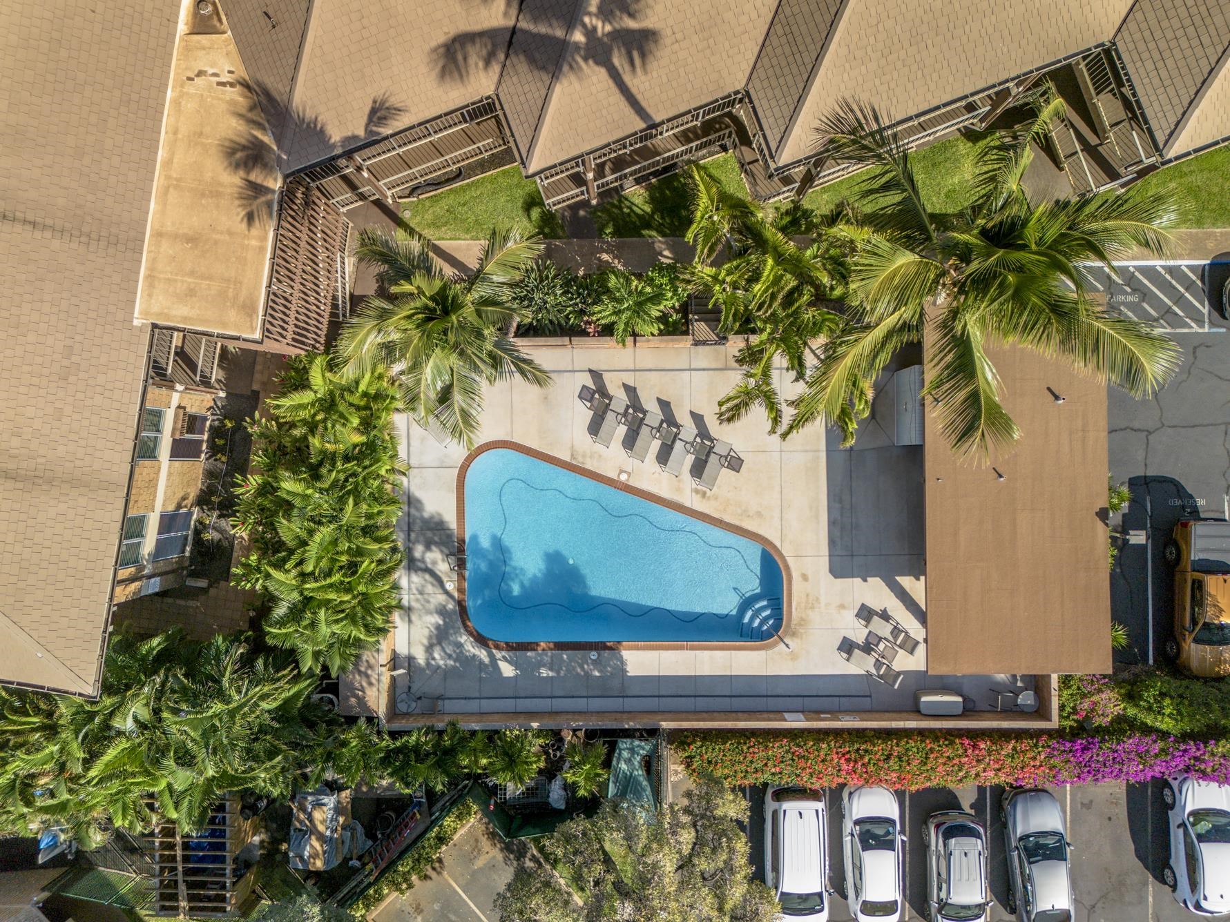 1002 South Kihei Road, Unit 114 Kihei, HI 96753 - Photo 42 of 50 a view of a wooden door with a flower garden