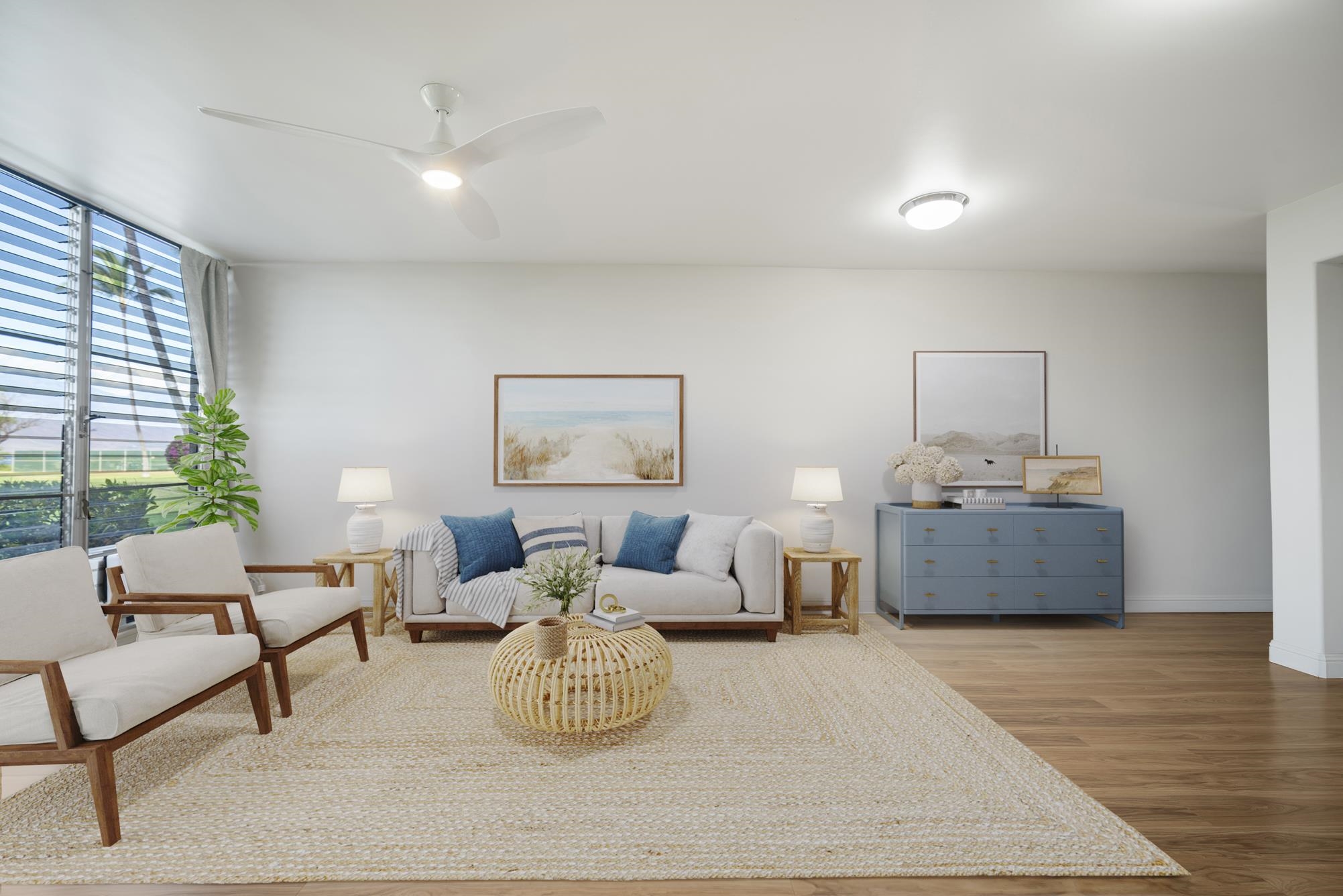 1002 South Kihei Road, Unit 114 Kihei, HI 96753 - Photo 8 of 50 a living room with furniture and a wooden floor