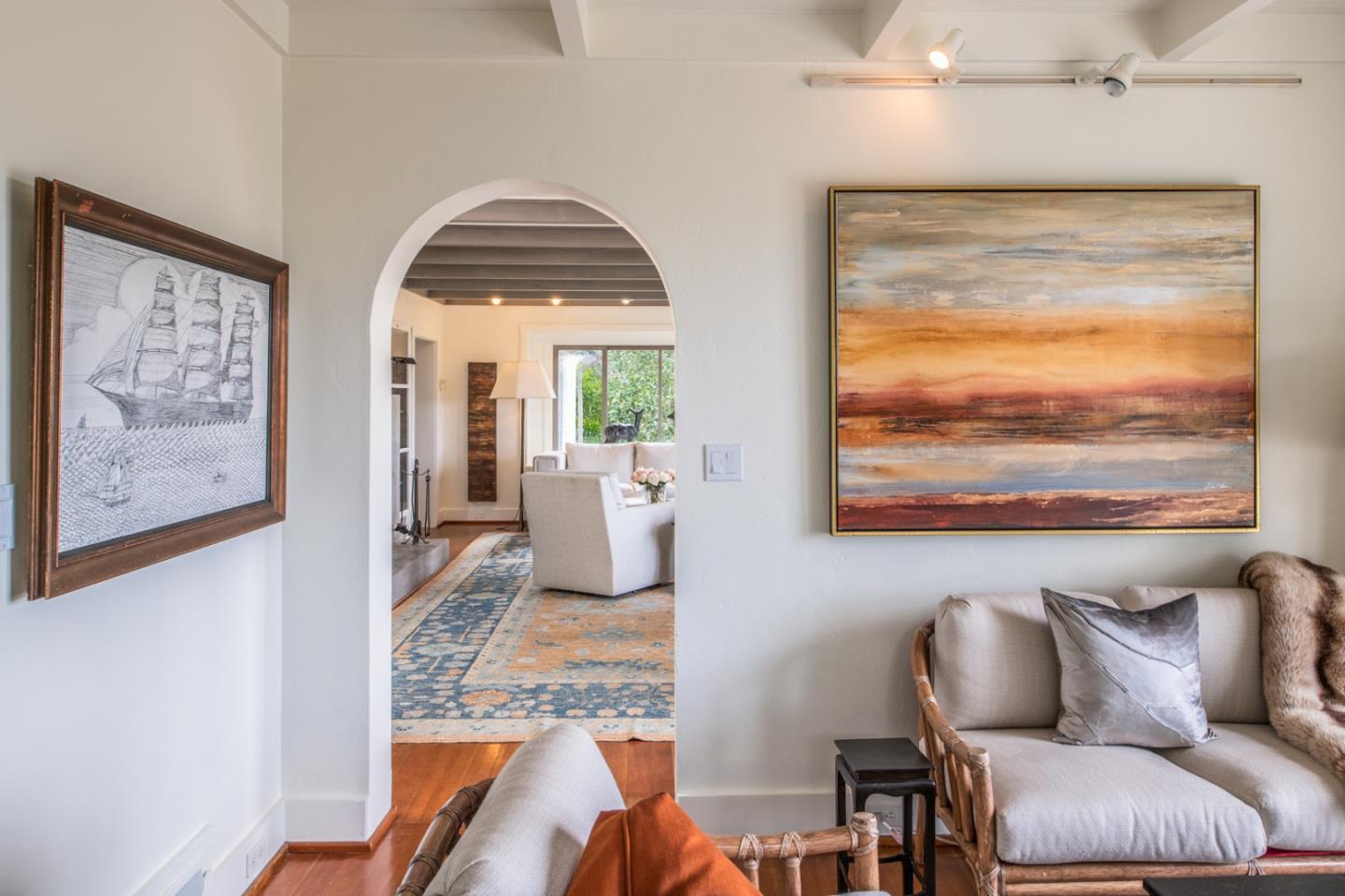 112 Pine Way Carmel Highlands, CA 93923 - Photo 14 of 33 a living room with furniture and a large window