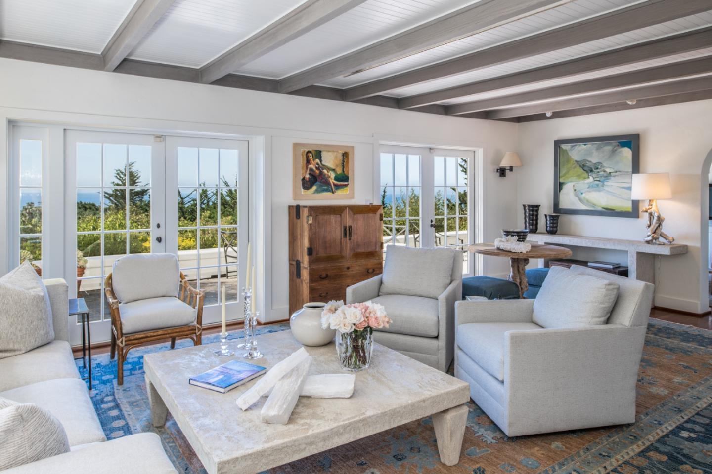 112 Pine Way Carmel Highlands, CA 93923 - Photo 9 of 33 a living room with furniture and a large window