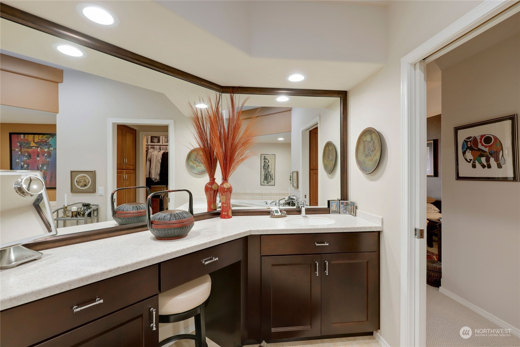 421 Blakely Boulevard Sequim, WA 98382 - Photo 21 of 35 a bathroom with a double vanity sink mirror and double