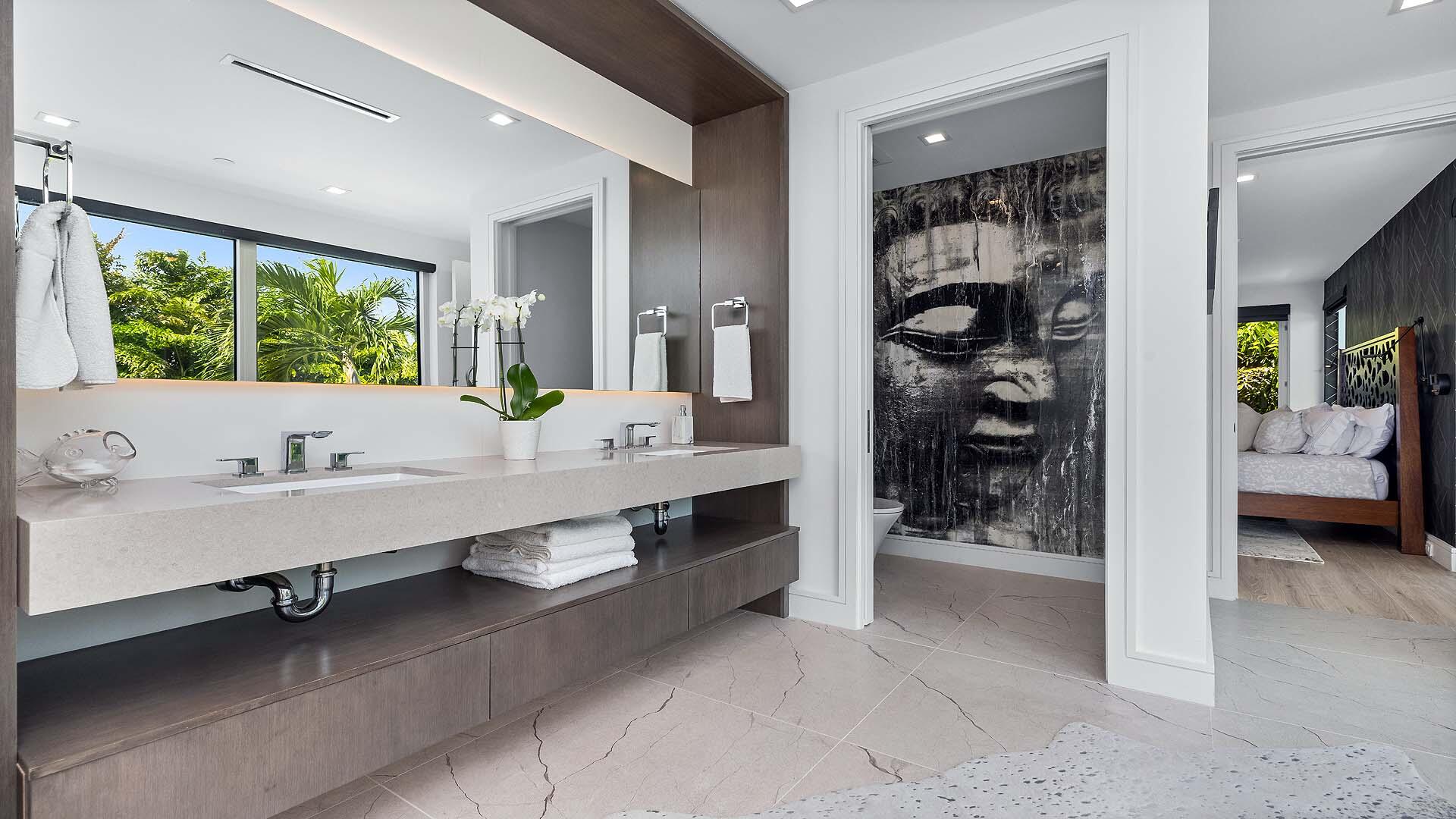 917 Bucida Road, Unit A Delray Beach, FL 33483 - Photo 16 of 36 a view of bathroom with dual sinks