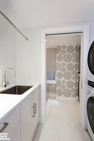 a view of kitchen and dining area with furniture
