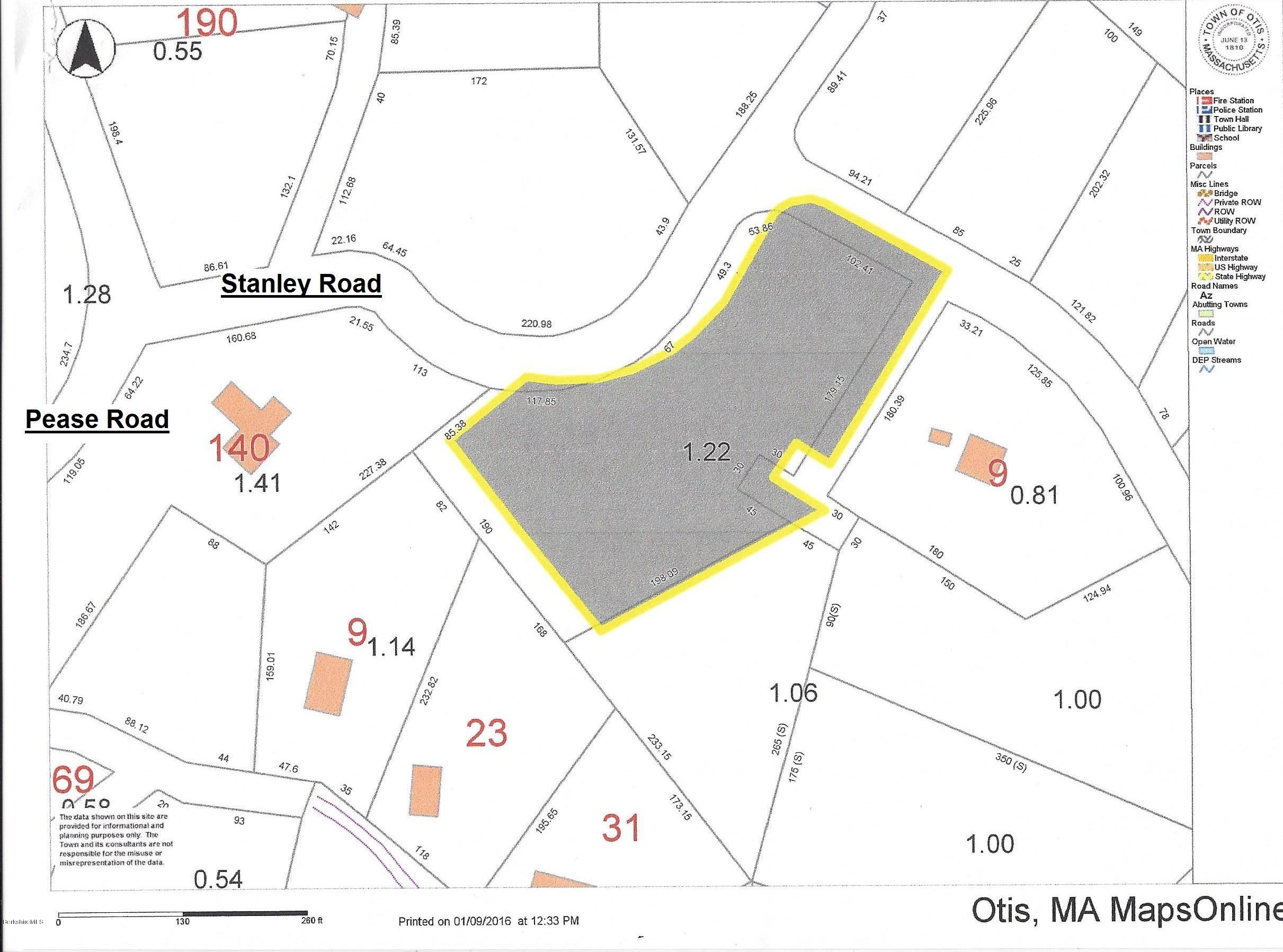 Stanley Road East Otis, MA 01029 - Photo 10 of 11 Map of Land