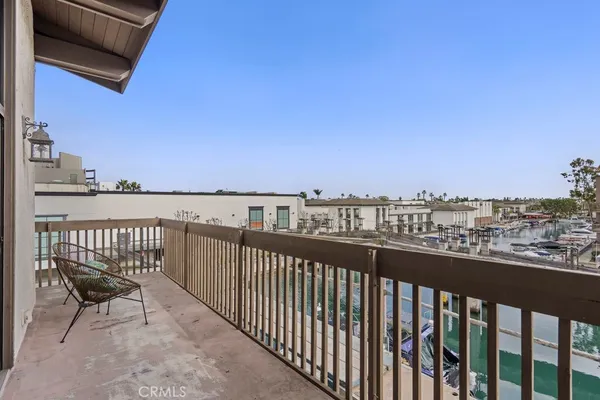 a view of city from a balcony