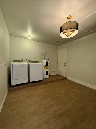 a view of a room with storage