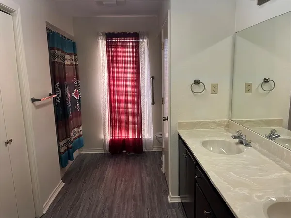 a close view of closet