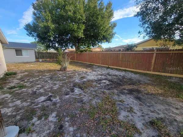 a backyard of a house